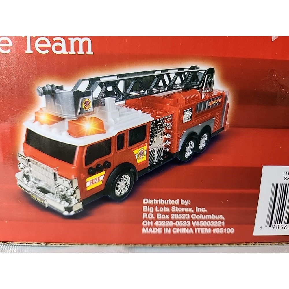 NWT Rescue Team Fire Truck Play Zone Vehicles Toy Adjustable Lights Sounds NIB